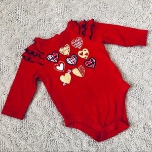 ❤️ Red and Gold Heart Onesie♥️